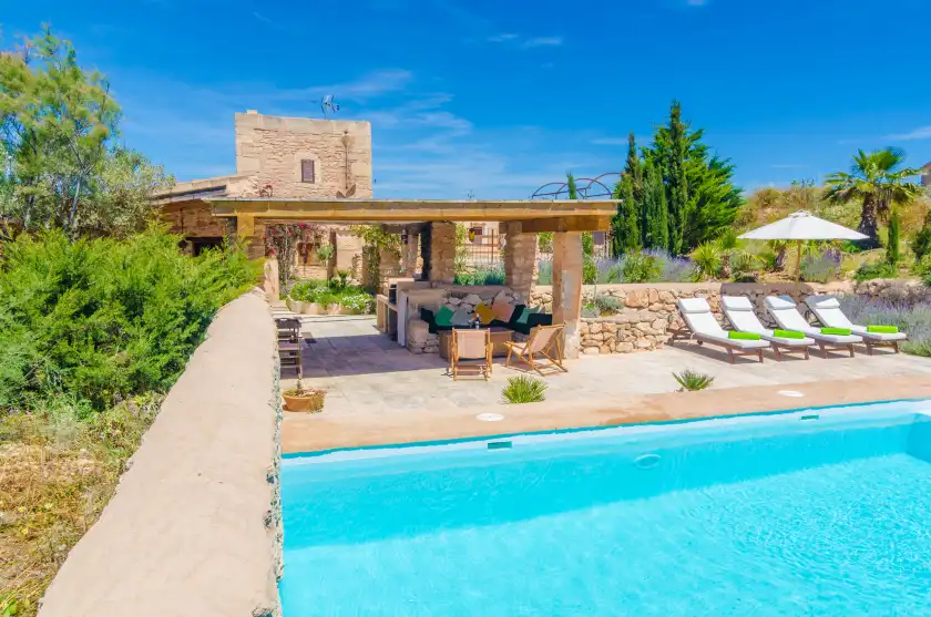 Ferienhaus auf Villa es molí des trenc, Campos